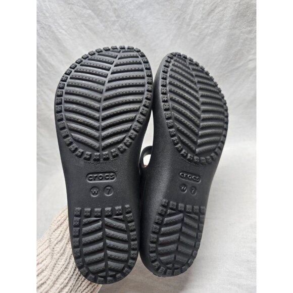 Crocs Kadee II Sandals Strappy Slide Slip-On Black Womens Womens Size 7 - Picture 5 of 5